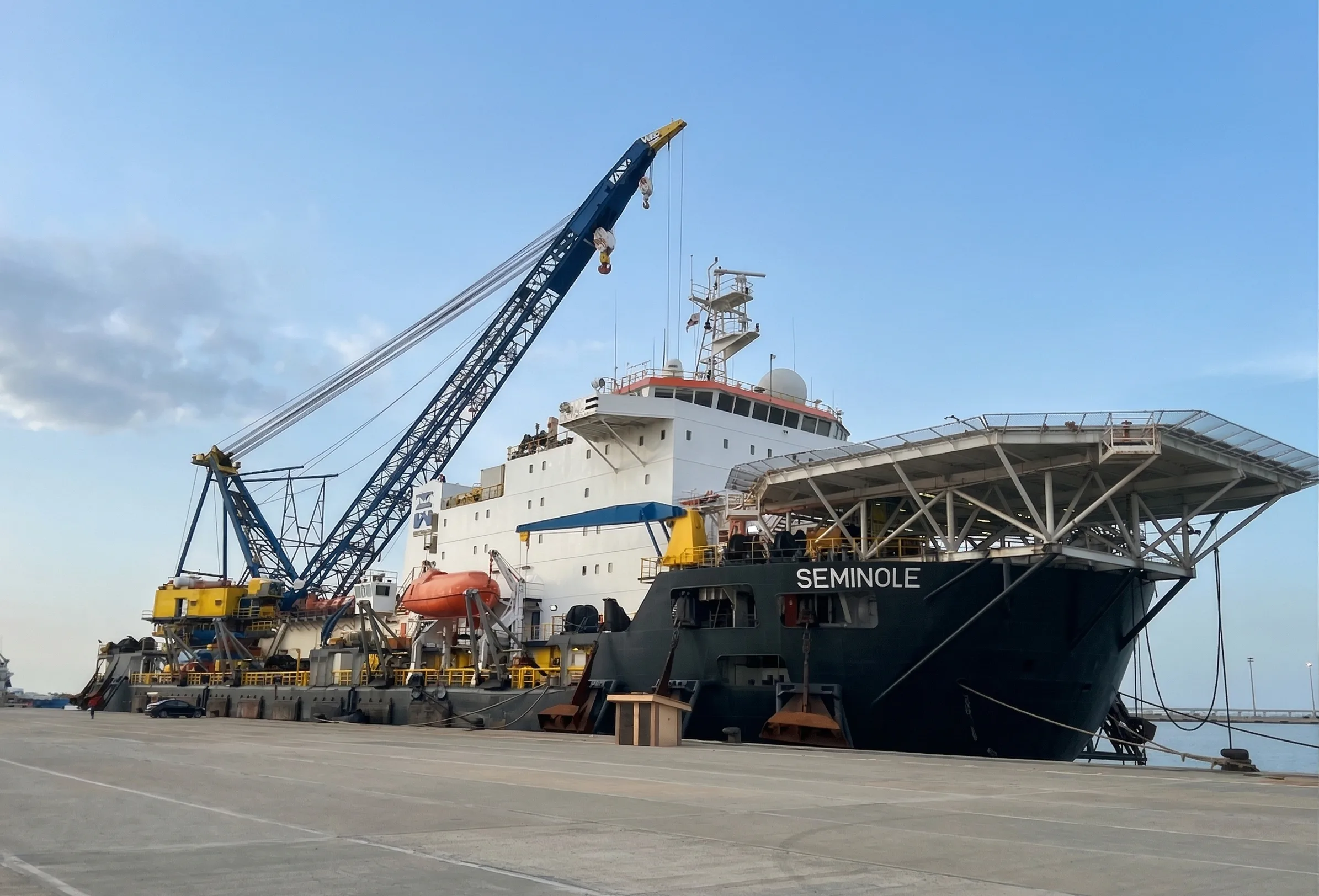 Offshore support vessel photographed during a Max Marine operation