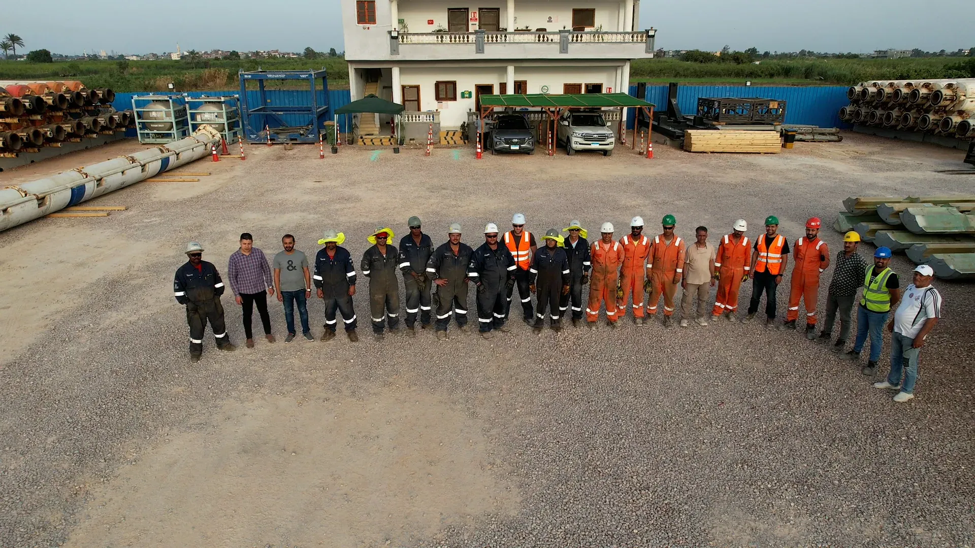 Max Marine operations team at a shore-side support facility